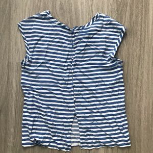 Horizontal Stripe Button-up Back